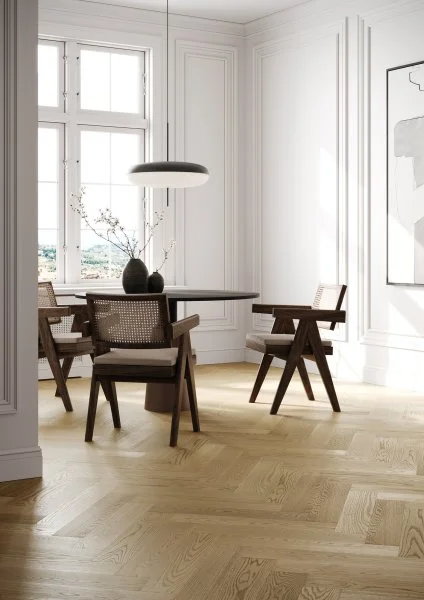 Паркетная доска Quartz Parquet Английская Ёлка Дуб Шампань 33-414 в Волгограде