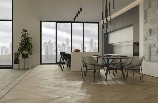 Паркетная доска Quartz Parquet Английская Ёлка Дуб Лимба 33-405 в Волгограде