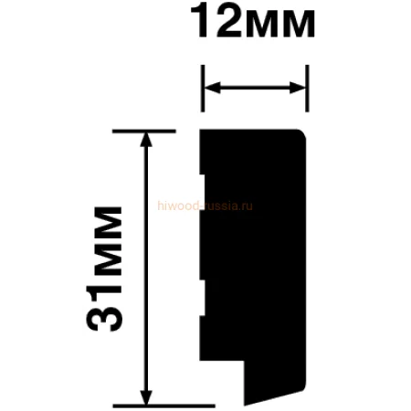 Финишный молдинг LF124B NP левый белый (31х12х2700мм) в Волгограде