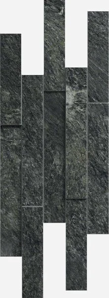 Керамогранит Italon Скайфолл Неро Брик 3D (Патинированная, 28х78) в Волгограде