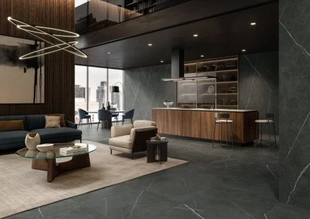 Керамогранит Italon Метрополис Империал Блэк 120х278 (Натуральная и Реттифицированная) в Волгограде