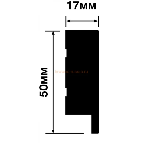 Финишный молдинг LF1 W50 (50х17х2700мм) в Волгограде