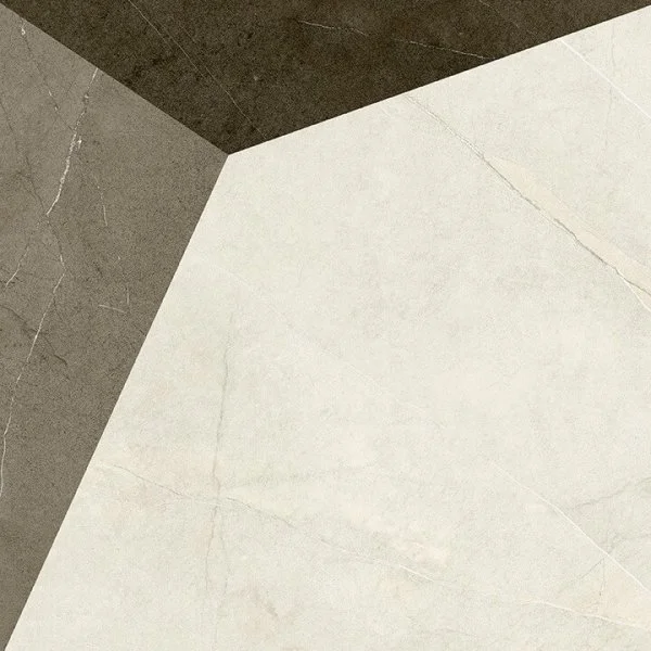 Керамогранит Coliseum Фьямма Уайт Вставка Фрэйм 60х60 (Натуральный и Реттифицированный) в Волгограде