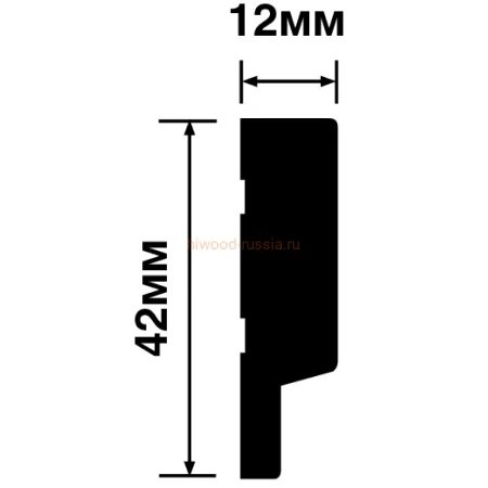 Финишный молдинг LF124A GR3 правый декорированный (42х12х2700мм) в Волгограде