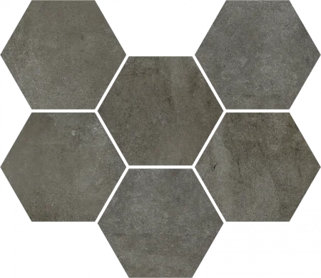 Керамогранит Coliseum Экспо Дарк Мозаика Гексагон (Натуральная, 25х29) в Волгограде