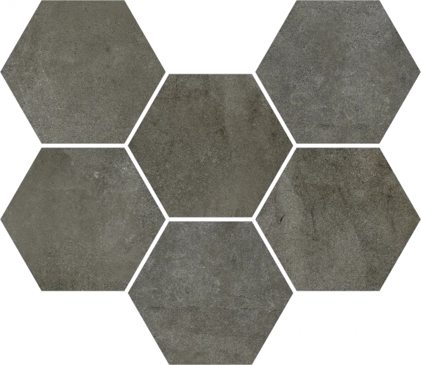 Керамогранит Coliseum Экспо Дарк Мозаика Гексагон (Натуральная, 25х29) в Волгограде
