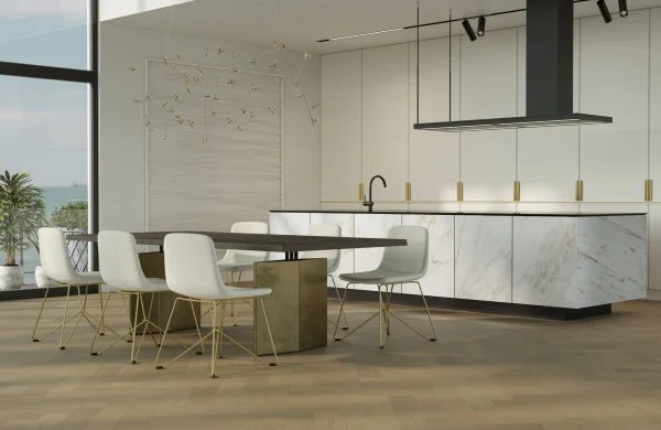 Паркетная доска Quartz Parquet Английская Ёлка Дуб Шампань 33-414 в Волгограде