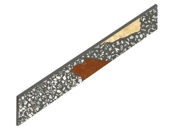 Керамогранит Coliseum Палладио Блэк Плинтус (Натуральный, 7,2х60) в Волгограде